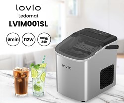 Ledomat MANTA LOVIO LVIM001SL, 112W, 10kg/24ur, 1.1L, 2 velikosti, +zajemalka