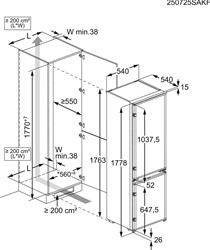 Vgradni komb. hladilnik Electrolux ENS3SE18S