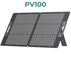 Prenosni solarni panel BLUETTI PV100, 100W moč, zložljiv,stojalo, ročaj, IP67