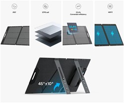 Prenosni solarni panel BLUETTI PV100, 100W moč, zložljiv,stojalo, ročaj, IP67