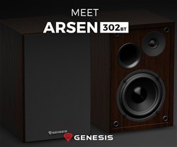 Računalniški zvočniki GENESIS ARSEN 302BT, 20W, BassReflex, gumbi, MDF, rjav