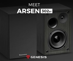 Računalniški zvočniki GENESIS ARSEN 302BT, 20W, BassReflex, gumbi, MDF, črn