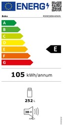 Enovratni hladilnik Beko  RSSE265K40WN, 252L