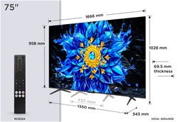 Televizor TCL 4K Premium QD-Mini LED 75P8L