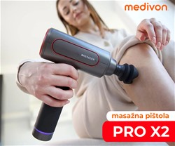 MEDIVON GUN PRO X2 masažna pištola / naprava, profesionalna, 25W, 6 načinov