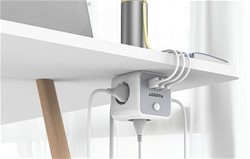 Tessan 301C namizni razdelilec, 3x vtičnica, 2x USB-A, 1x USB-C
