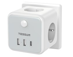 Tessan 301DE-C vtični razdelilec, 3x vtičnica, 2x USB-A, 1x USB-C