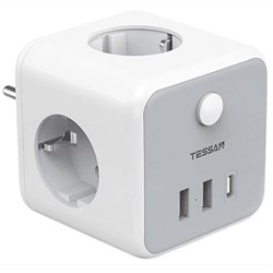 Tessan 301DE-C vtični razdelilec, 3x vtičnica, 2x USB-A, 1x USB-C