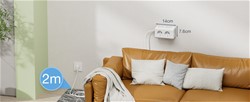 Tessan 306C namizni razdelilec, 6x vtičnica, 2x USB-A, 1x USB-C, 2 m kabel