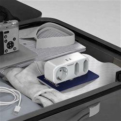 Tessan 324C vtični razdelilec, 1x Schuko + 2x Euro vtičnici, 1x USB-A, 1x USB-C