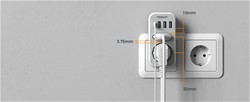 Tessan 328 vtični razdelilec, 2x vtičnica (Schuko + Euro), 3x USB-A, 1x USB-C