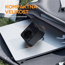 Tessan FW01DE00 vtični razdelilec, 1x vtičnica, 2x USB-A, 2x USB-C PD 30W