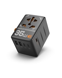 Tessan WTA02 potovalni adapter, 2x USB-A, 2x USB-C, 35W