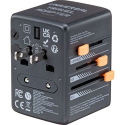Tessan WTA02 potovalni adapter, 2x USB-A, 2x USB-C, 35W